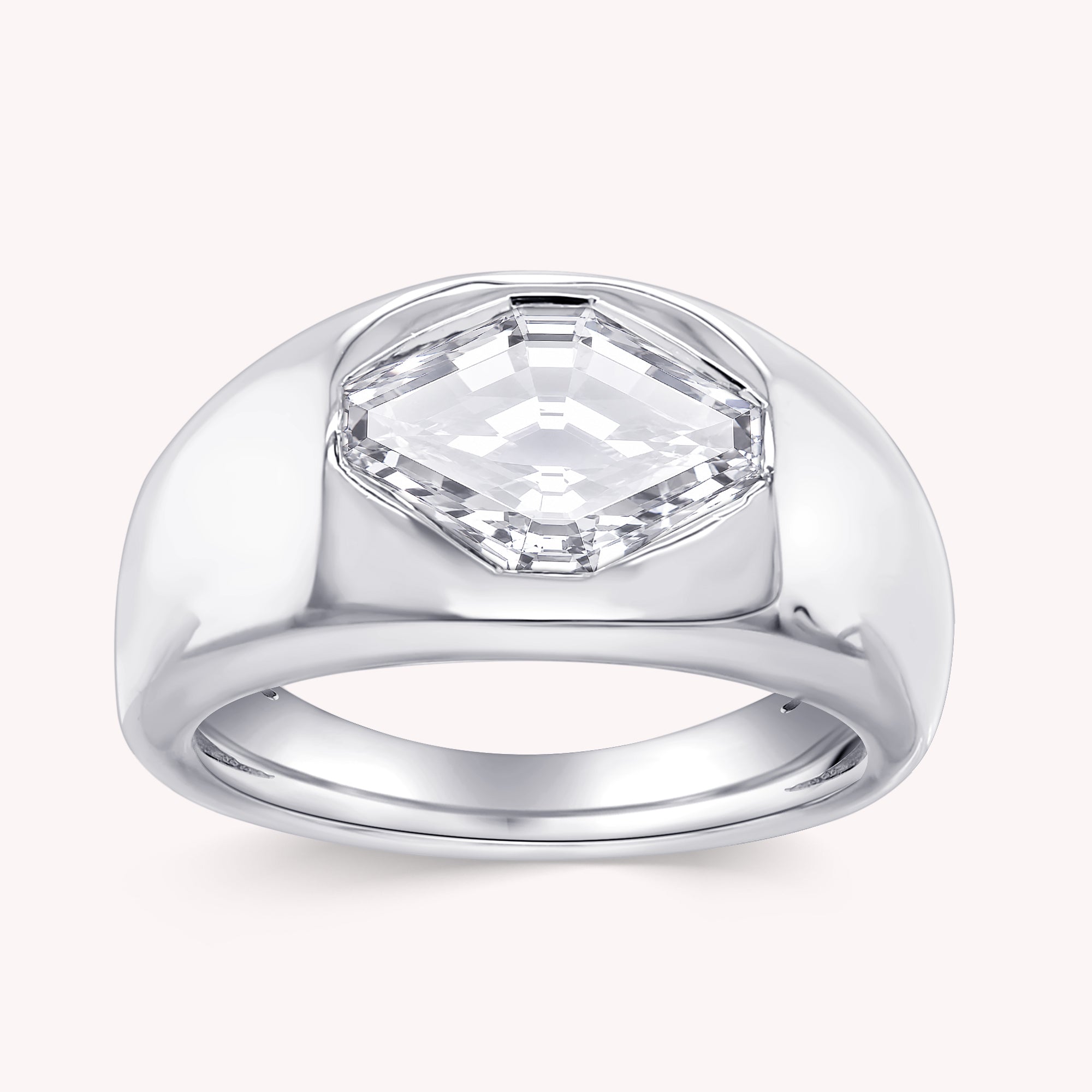 Solitaire Engagement Ring 1.80 Carat Fancy Cut Lab Grown Diamond