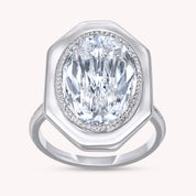 Solitaire Engagement Ring 5.25 Ct Oval Cut Lab Grown Diamond