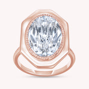 Solitaire Engagement Ring 5.25 Ct Oval Cut Lab Grown Diamond