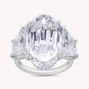 Hidden Halo 3-Stone Engagement Ring Lab Grown Diamond