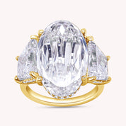 Hidden Halo 3-Stone Engagement Ring Lab Grown Diamond