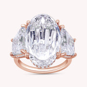 Hidden Halo 3-Stone Engagement Ring Lab Grown Diamond