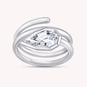Open Spiral Engagement Ring 2.35 Carat Lab Grown Diamond