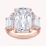Three Stone Engagement Ring 8.30 Carat Lab Grown Diamond