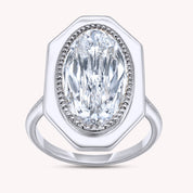 Solitaire Engagement Ring 4 Carat Oval Cut Lab Grown Diamond