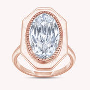 Solitaire Engagement Ring 4 Carat Oval Cut Lab Grown Diamond