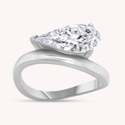 1.15 Carat Pear Lab Grown Diamond Solitaire Engagement Ring