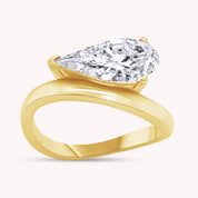 1.15 Carat Pear Lab Grown Diamond Solitaire Engagement Ring