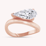 1.15 Carat Pear Lab Grown Diamond Solitaire Engagement Ring
