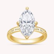 Filigree Solitaire Engagement Ring Lab Grown Diamond