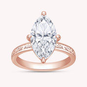 Filigree Solitaire Engagement Ring Lab Grown Diamond