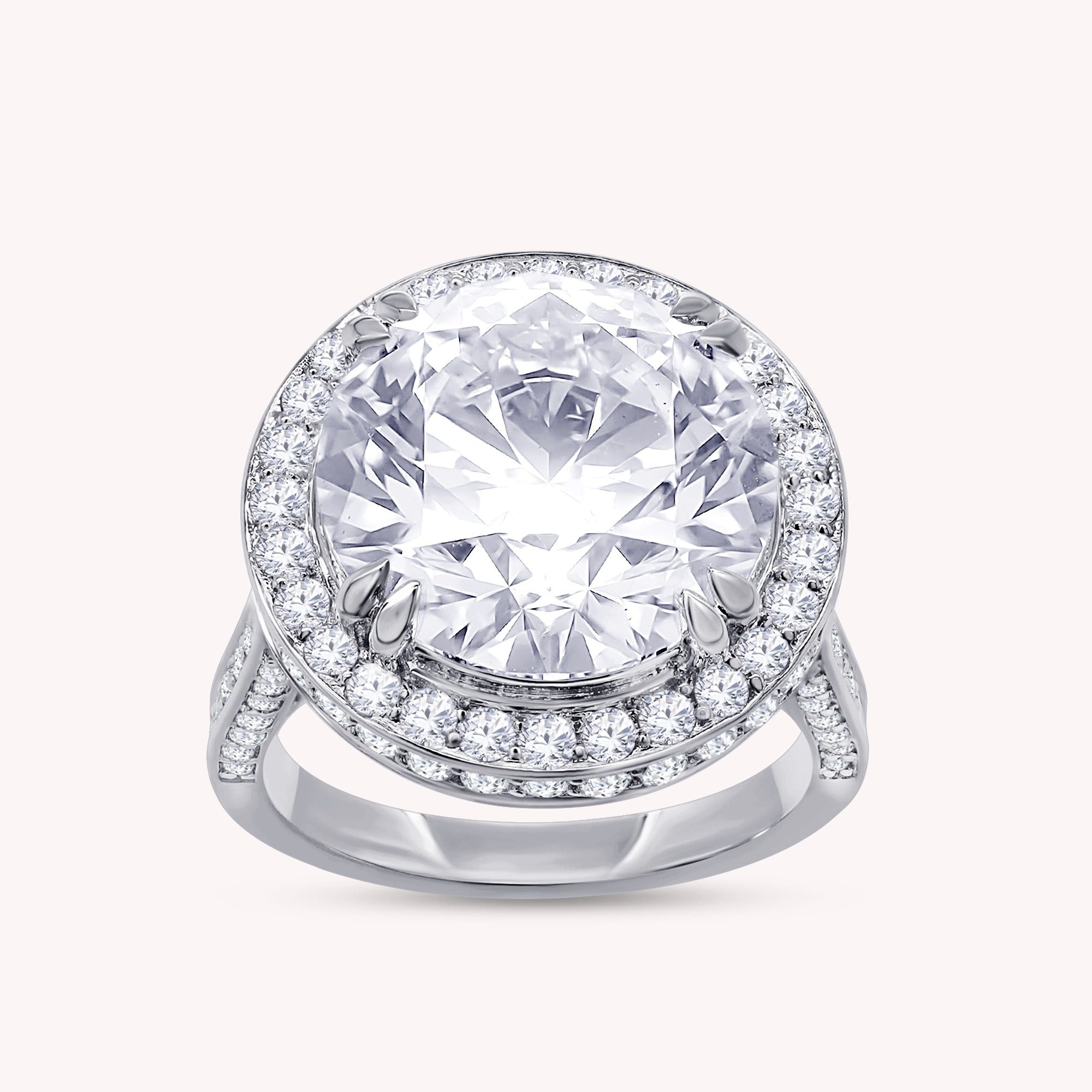 Hidden Halo Engagement Rings 9 CTW Round Lab Grown Diamond