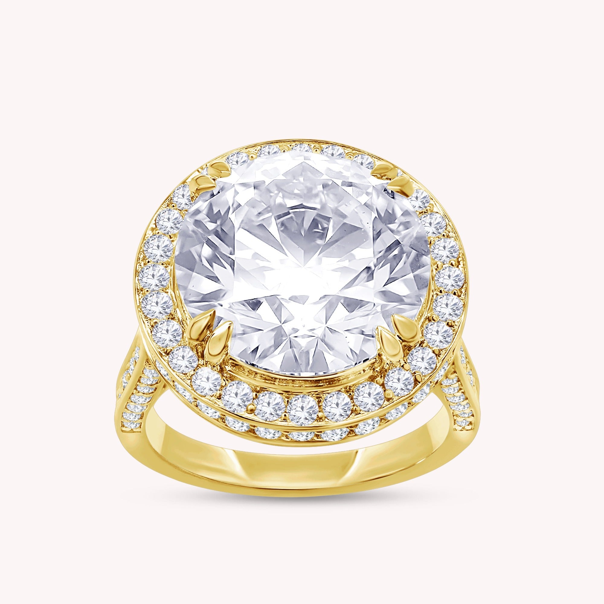 Hidden Halo Engagement Rings 9 CTW Round Lab Grown Diamond