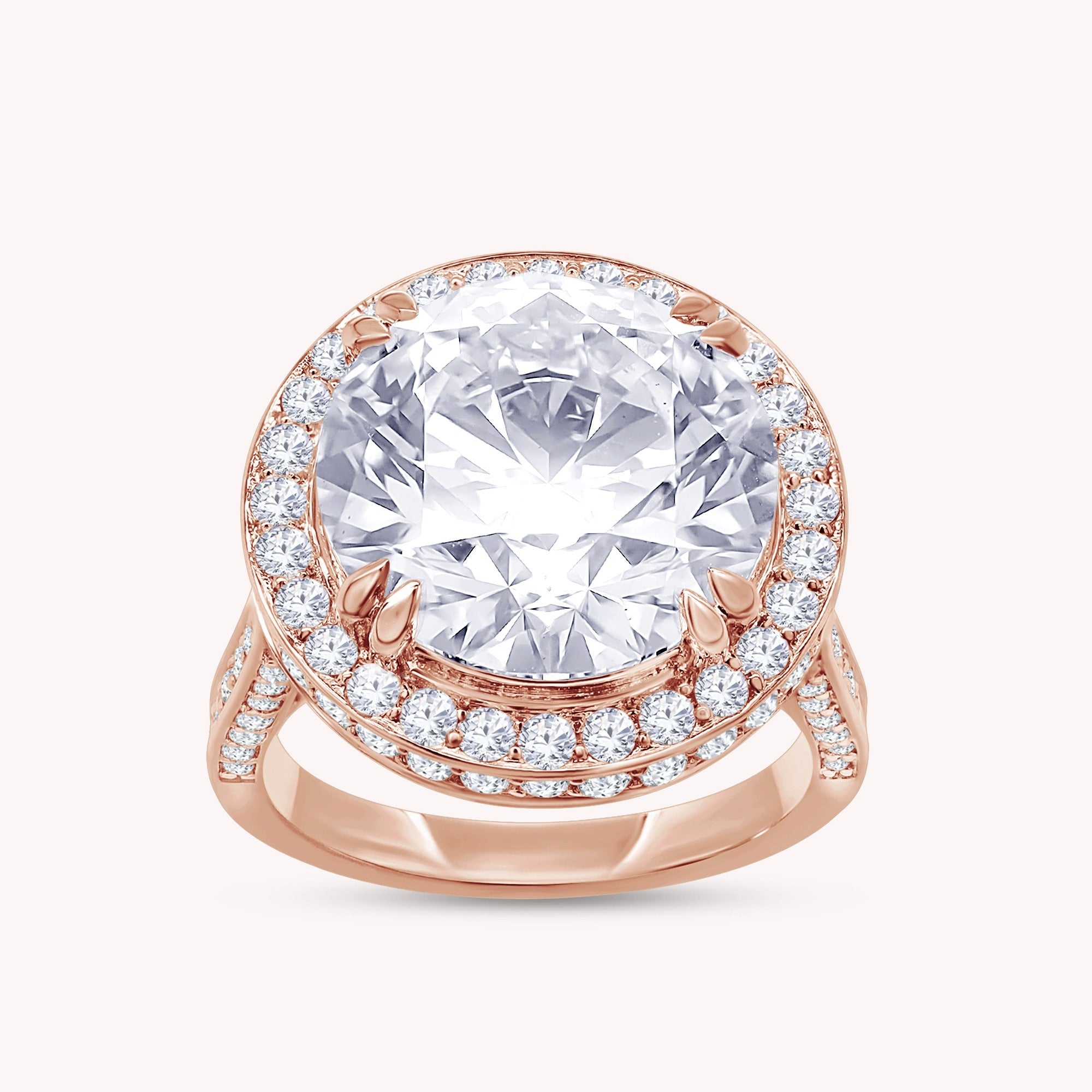 Hidden Halo Engagement Rings 9 CTW Round Lab Grown Diamond