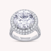 Halo Engagement Rings 8.40 Carat Round Lab Grown Diamond