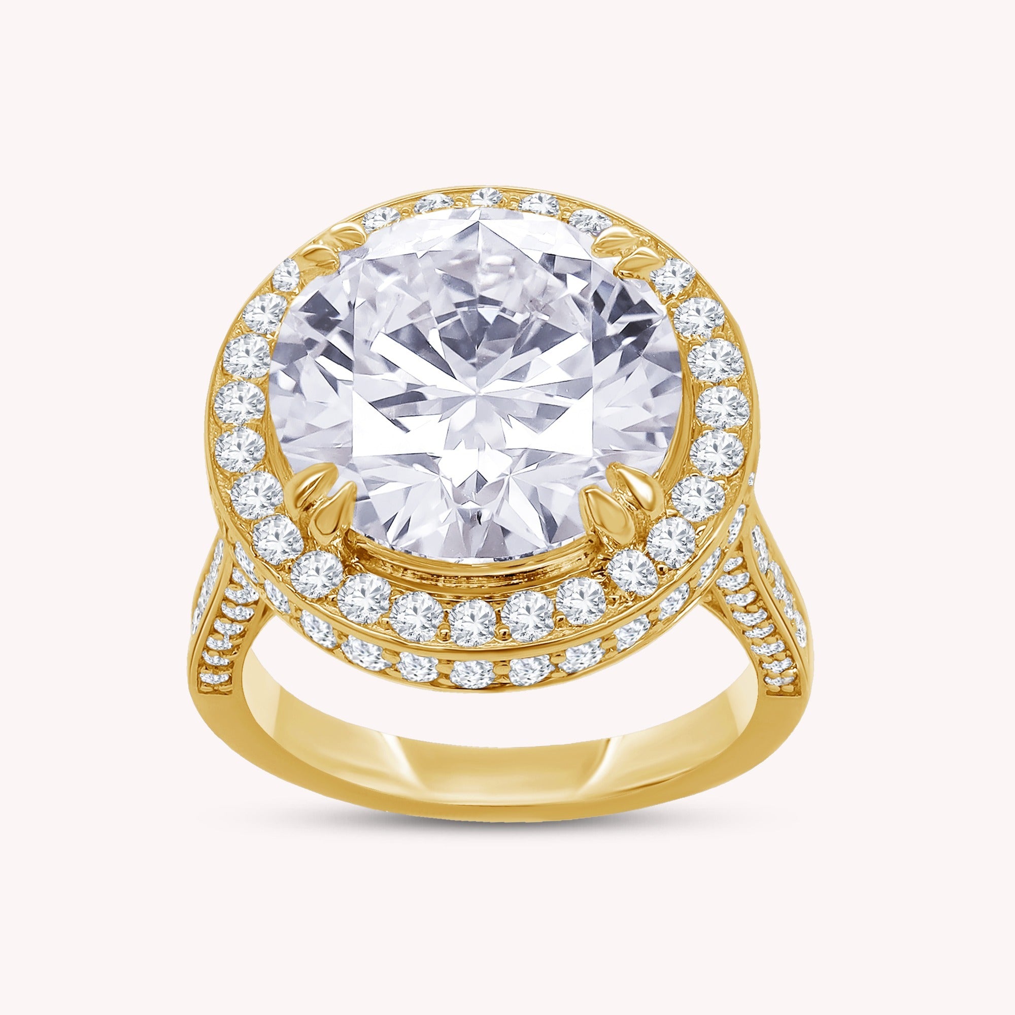 Halo Engagement Rings 8.40 Carat Round Lab Grown Diamond