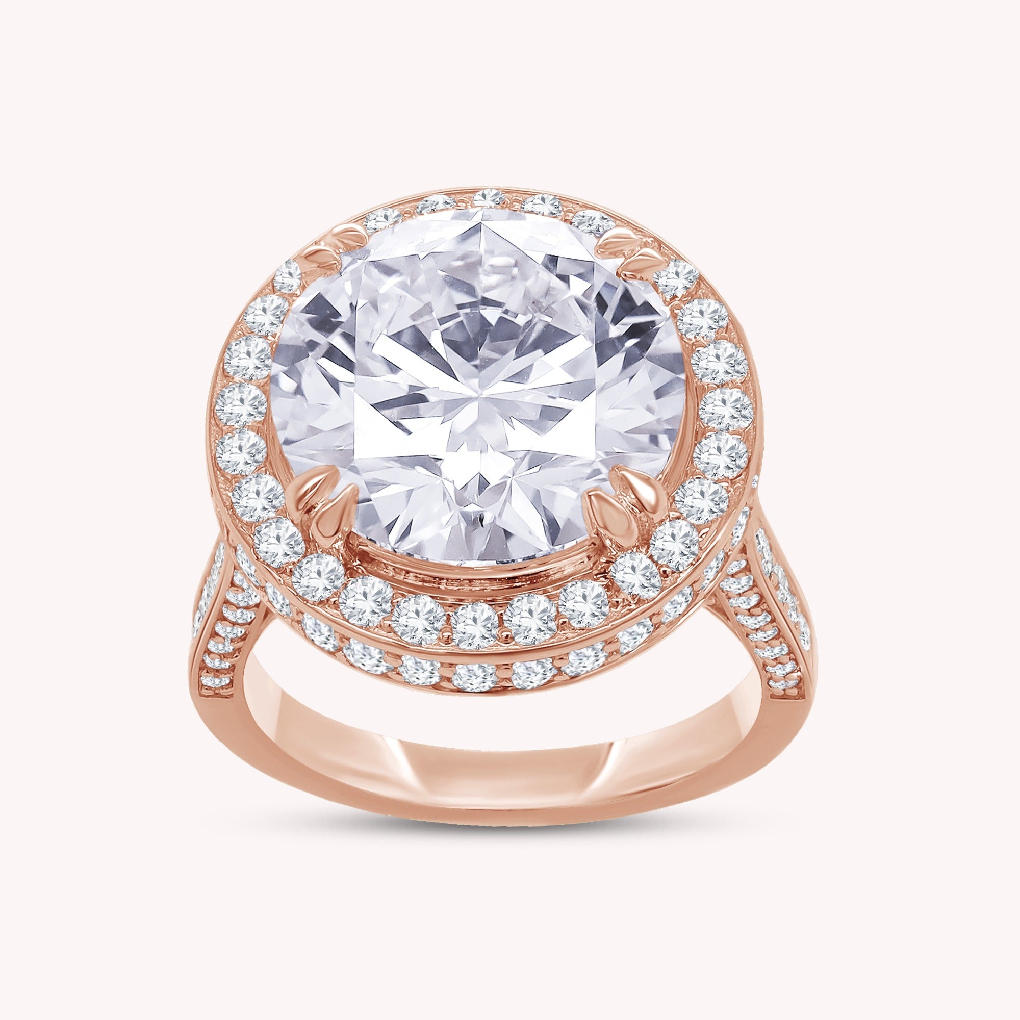 Halo Engagement Rings 8.40 Carat Round Lab Grown Diamond