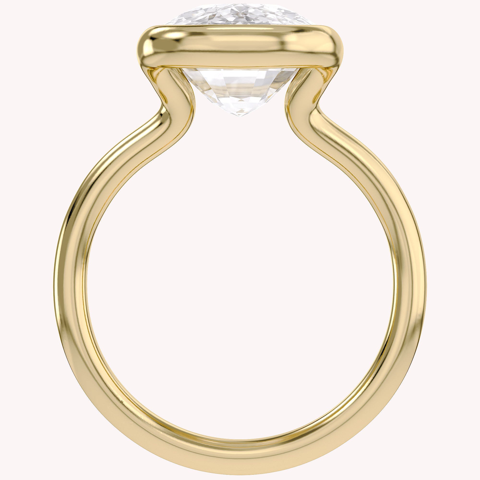 5.50 Carat  Ashoka Oval Cut Lab Grown Diamond Solitaire Engagement Ring