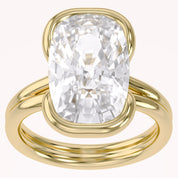 5.50 Carat  Ashoka Oval Cut Lab Grown Diamond Solitaire Engagement Ring