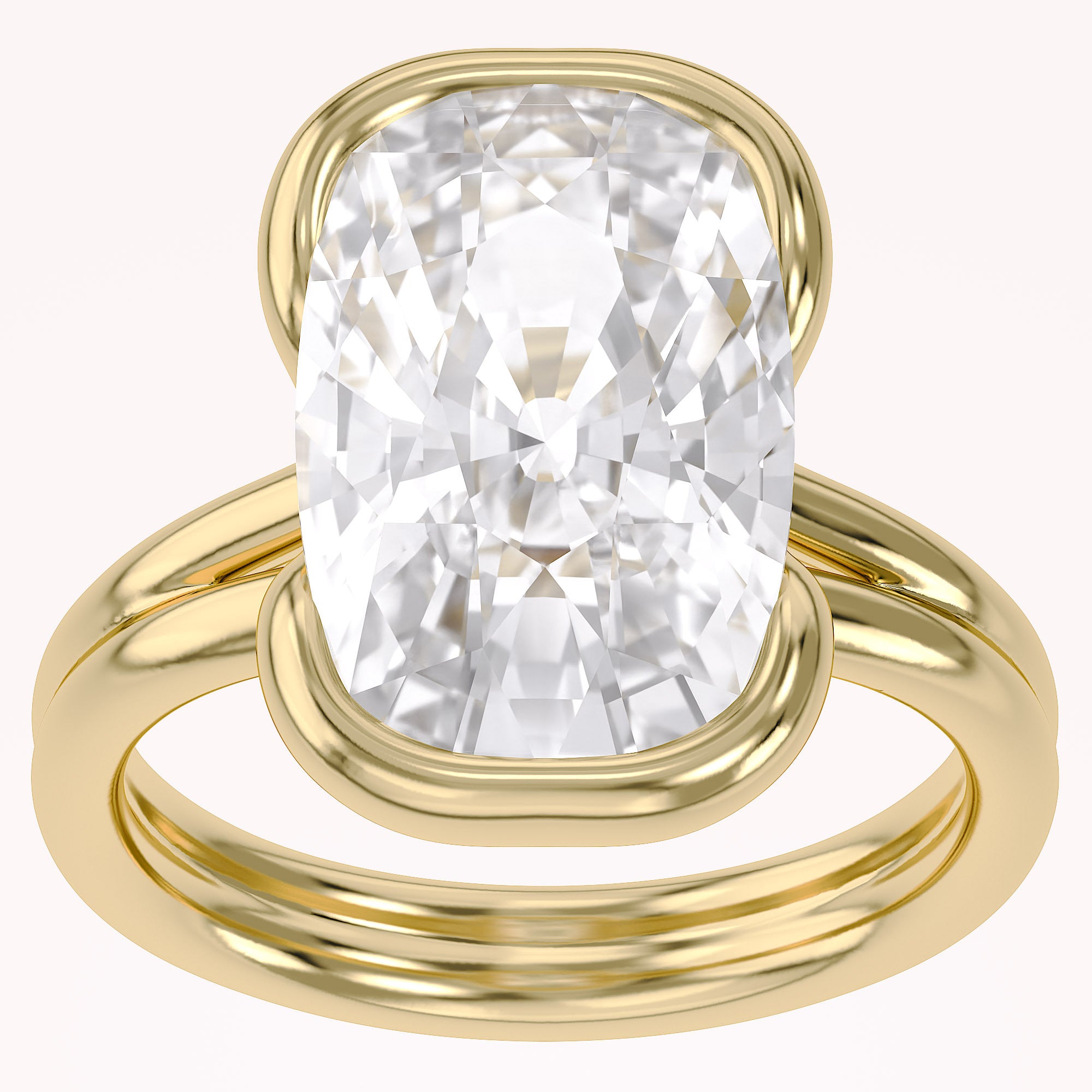 5.50 Carat  Ashoka Oval Cut Lab Grown Diamond Solitaire Engagement Ring