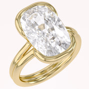 5.50 Carat  Ashoka Oval Cut Lab Grown Diamond Solitaire Engagement Ring