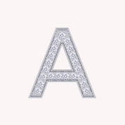 Initial Letter Pendant Round Cut Lab Grown Diamond