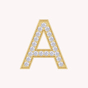 Initial Letter Pendant Round Cut Lab Grown Diamond