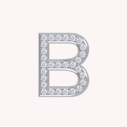 Initial Letter Pendant Round Cut Lab Grown Diamond