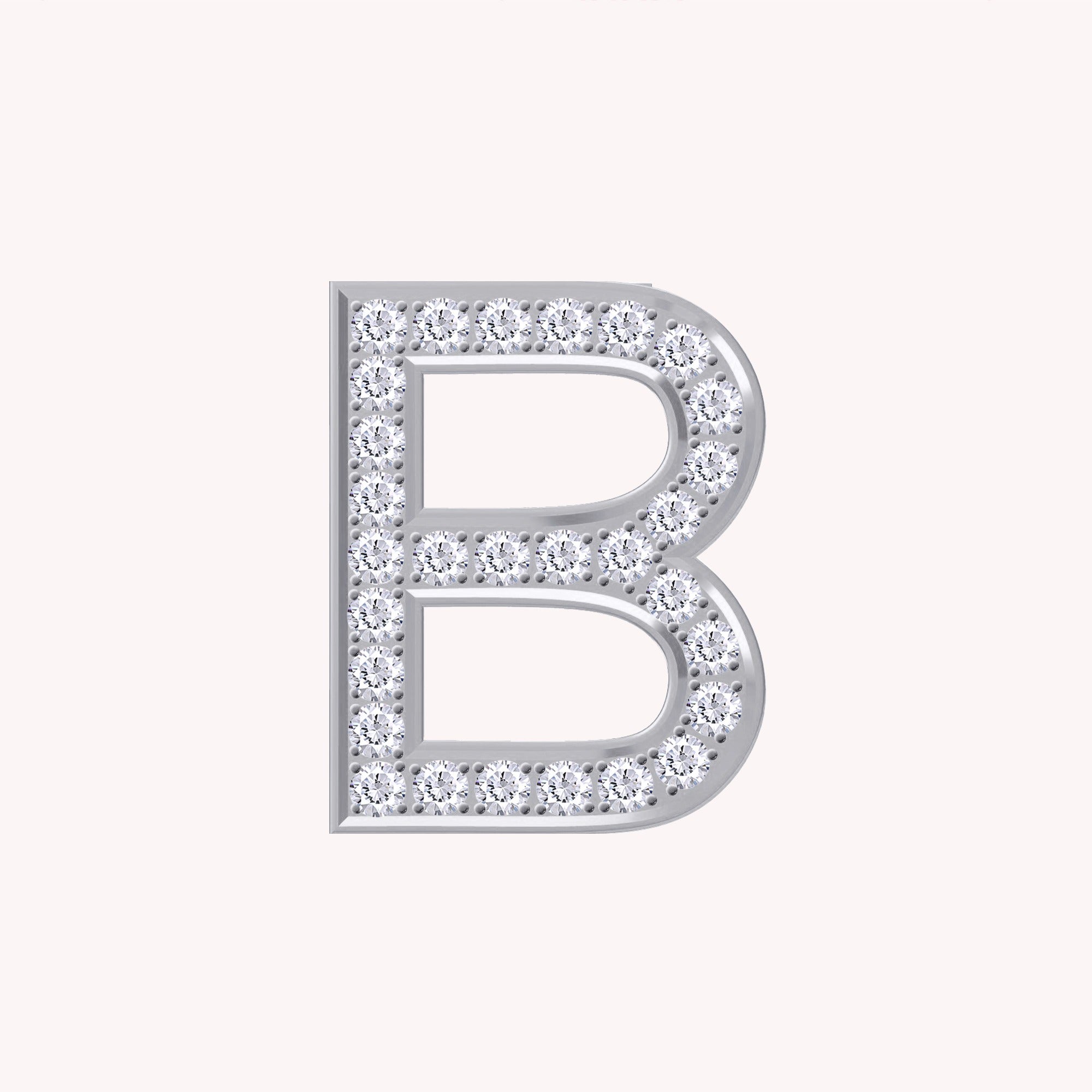 Initial Letter Pendant Round Cut Lab Grown Diamond