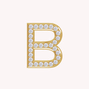 Initial Letter Pendant Round Cut Lab Grown Diamond