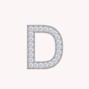 Initial Letter Pendant Round Cut Lab Grown Diamond