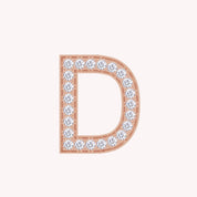 Initial Letter Pendant Round Cut Lab Grown Diamond