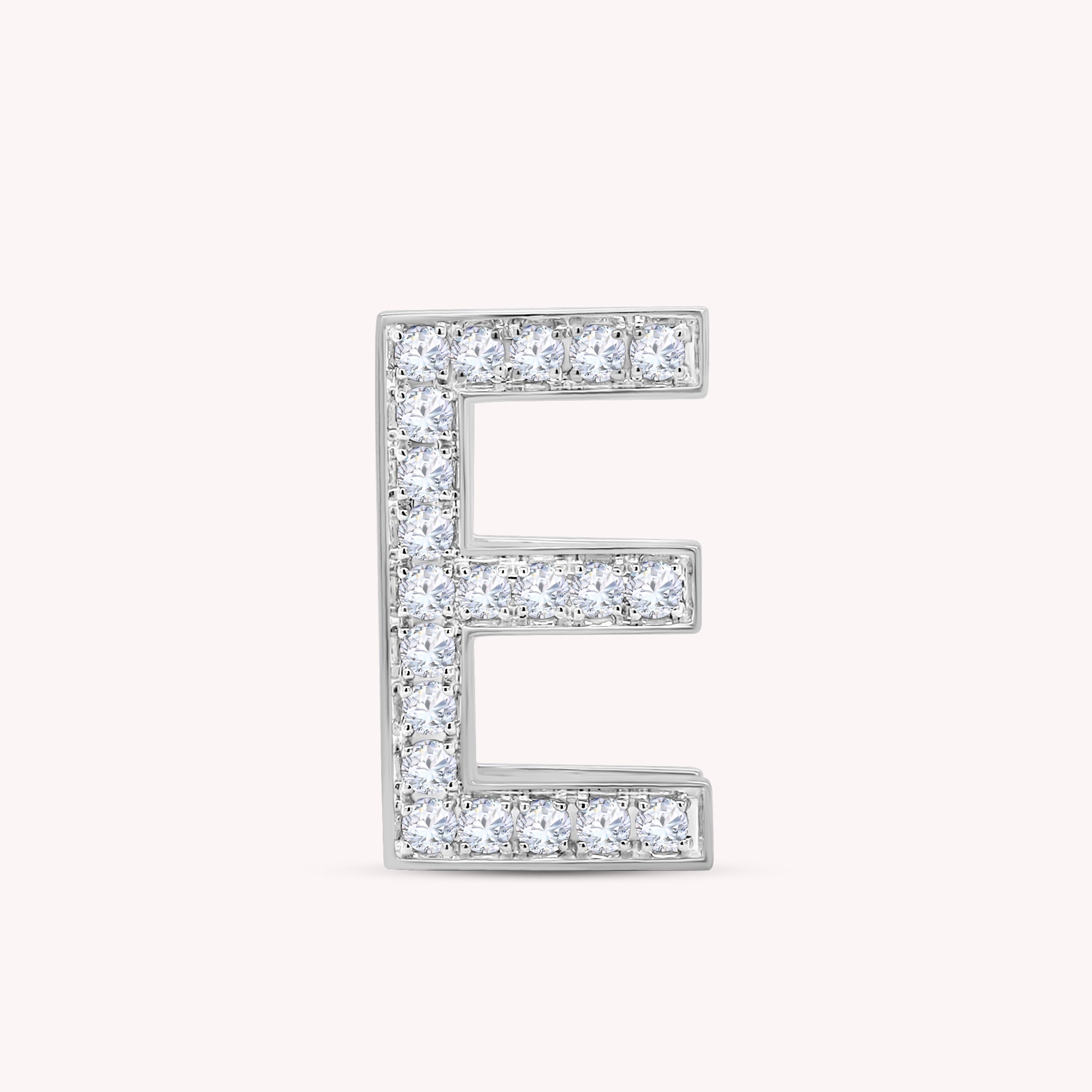 Initial Letter Pendant Round Cut Lab Grown Diamond