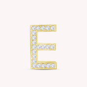 Initial Letter Pendant Round Cut Lab Grown Diamond