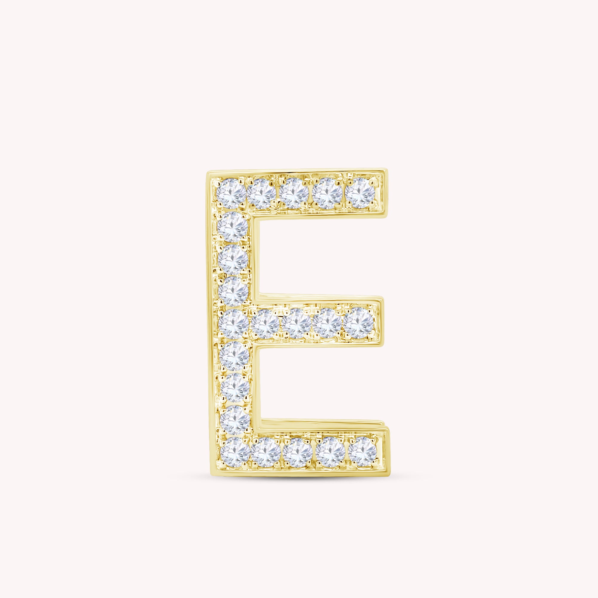 Initial Letter Pendant Round Cut Lab Grown Diamond