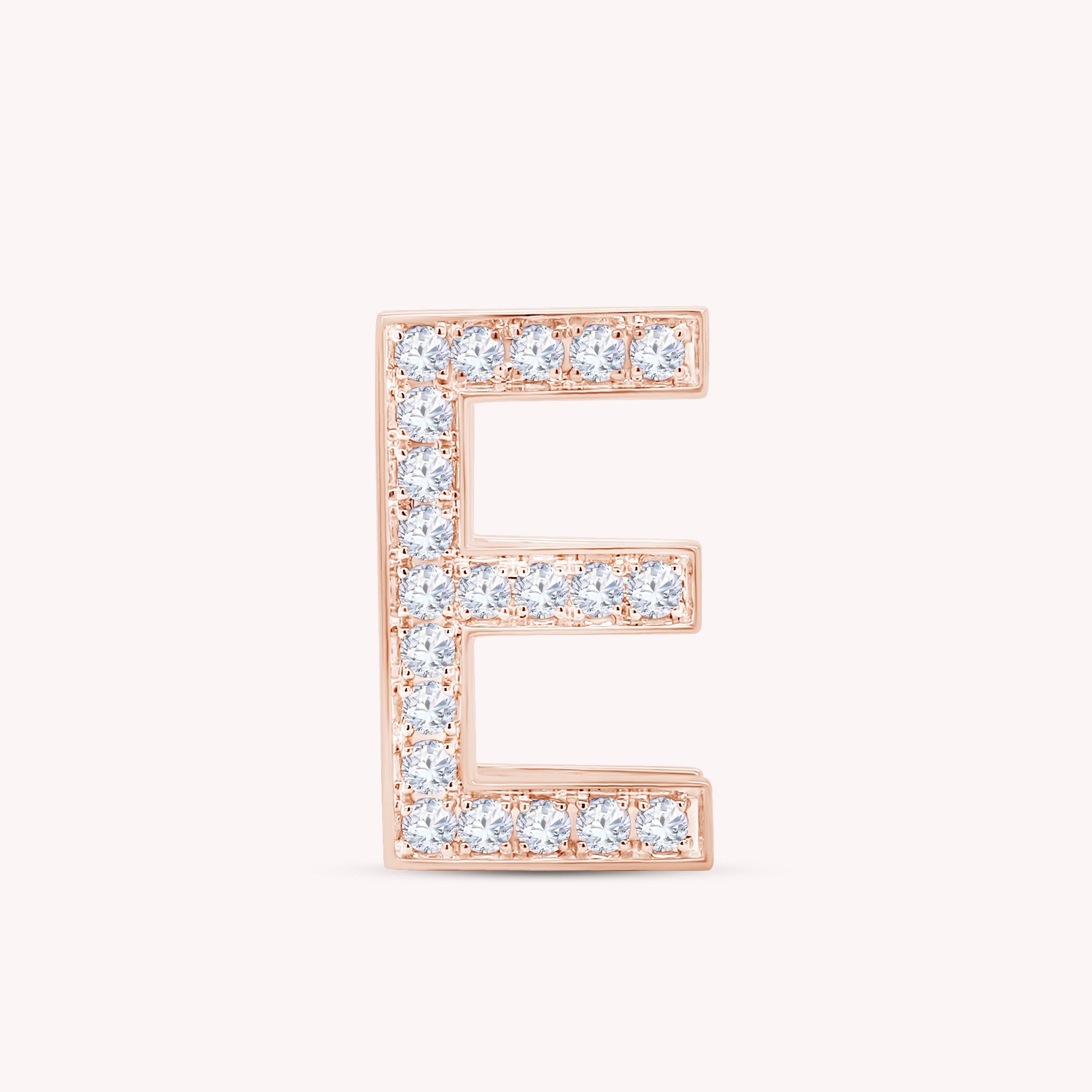 Initial Letter Pendant Round Cut Lab Grown Diamond