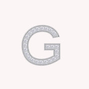 Initial Letter Pendant Round Cut Lab Grown Diamond