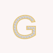 Initial Letter Pendant Round Cut Lab Grown Diamond