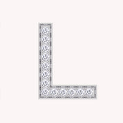 Initial Letter Pendant Round Cut Lab Grown Diamond