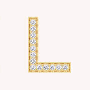 Initial Letter Pendant Round Cut Lab Grown Diamond