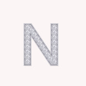 Initial Letter Pendant Round Cut Lab Grown Diamond