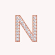 Initial Letter Pendant Round Cut Lab Grown Diamond