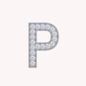 Initial Letter Pendant Round Cut Lab Grown Diamond