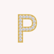Initial Letter Pendant Round Cut Lab Grown Diamond