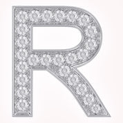 Initial Letter Pendant Round Cut Lab Grown Diamond