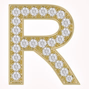 Initial Letter Pendant Round Cut Lab Grown Diamond