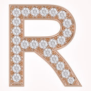 Initial Letter Pendant Round Cut Lab Grown Diamond