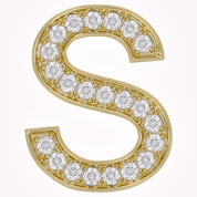 Initial Letter Pendant Round Cut Lab Grown Diamond