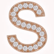 Initial Letter Pendant Round Cut Lab Grown Diamond