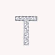 Initial Letter Pendant Round Cut Lab Grown Diamond
